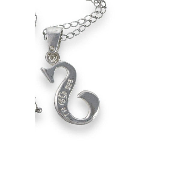 Cubic Zirconia "S" Pendant ONLY | Vintage SU Sterling Silver 925 - Picture 3 of 5